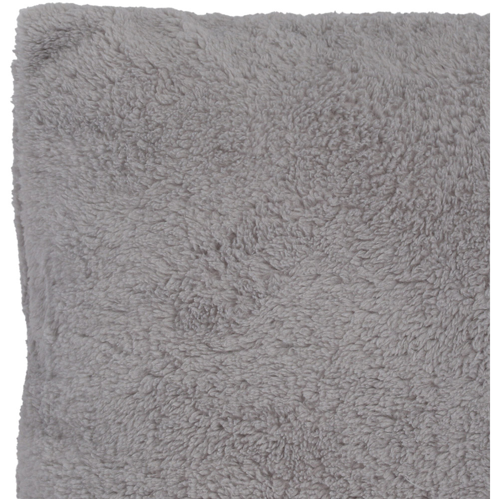 Silver Teddy Fleece Soft Cushion 45 x 45cm Image 2
