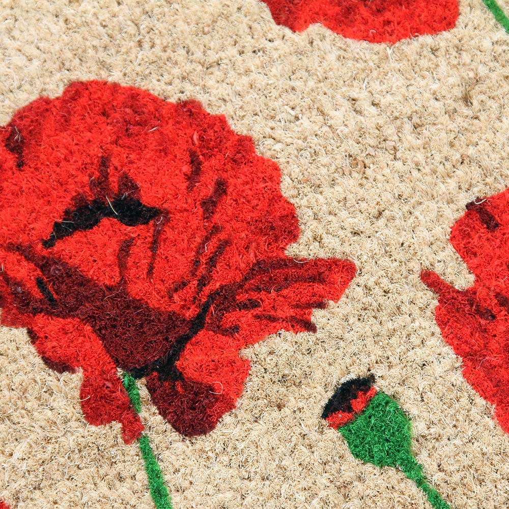 Coco & Coir Eternal Poppy Coir Door Mat 45 x 75cm Image 5