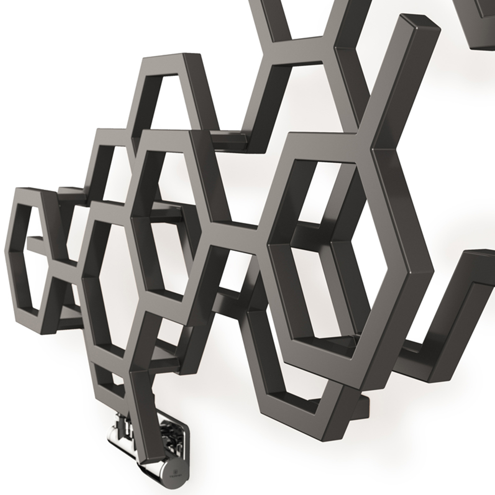Terma Hex 1081 BTU Sparkling Grey Radiator 502 x 1126mm Image 4