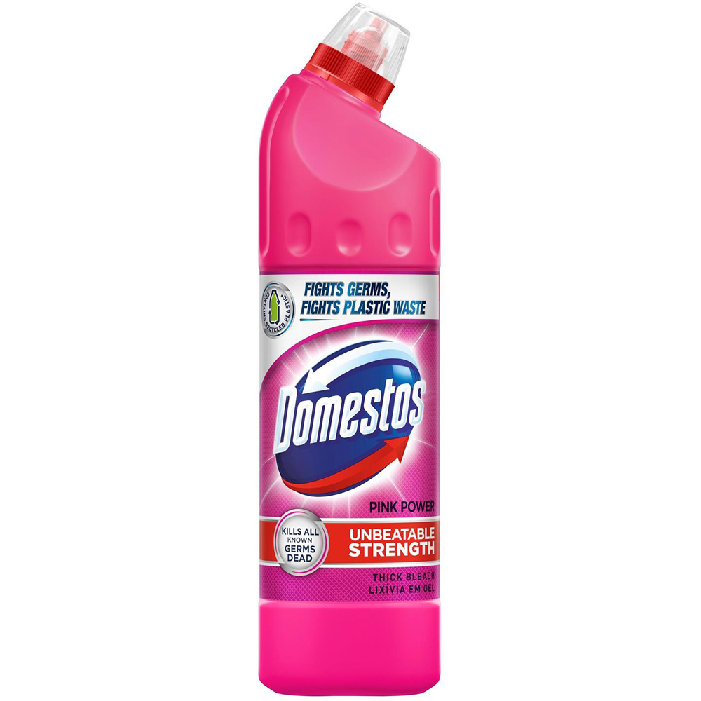 Domestos Pink Power Thick Bleach 750ml 3 Pack Image 2