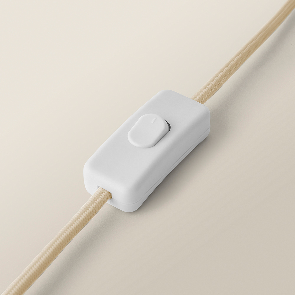 ValueLights Serena Natural Tapered Linen Lamp Shade Ribbed Ceramic Beige LED Table Lamp Image 4