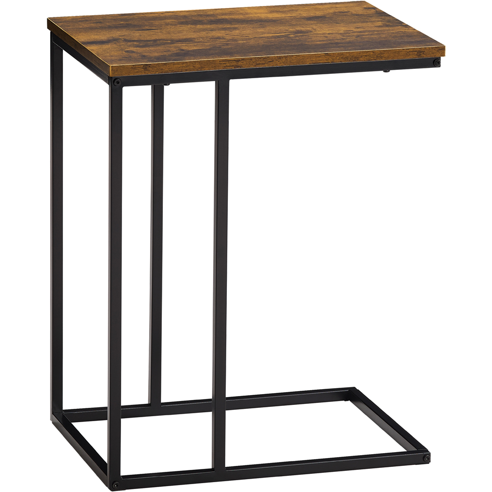 VIDA DESIGNS Brooklyn Dark Wood Side Table Image 2