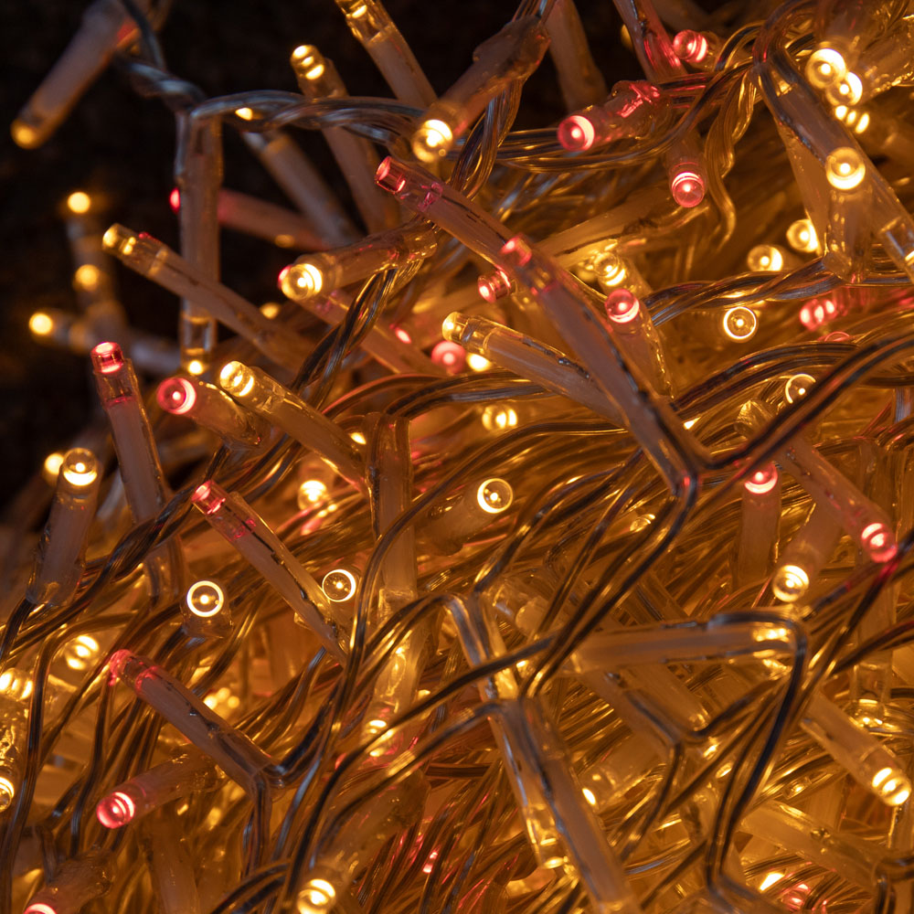 Samuel Alexander TreeBrights 750 Vintage Gold and Red LED Clear Cable Christmas String Lights 18.7m Image 5