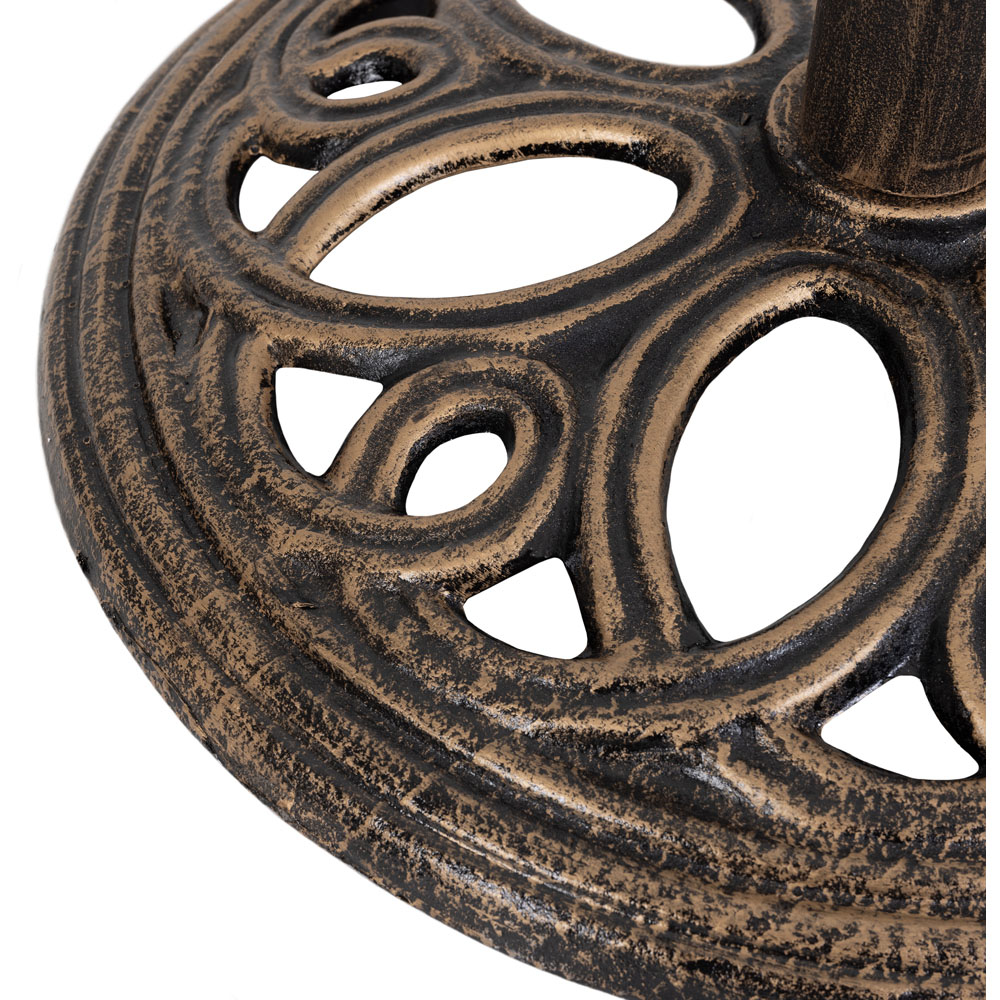 Charles Bentley Bronze Round Cast Iron Parasol Base 12kg Image 6