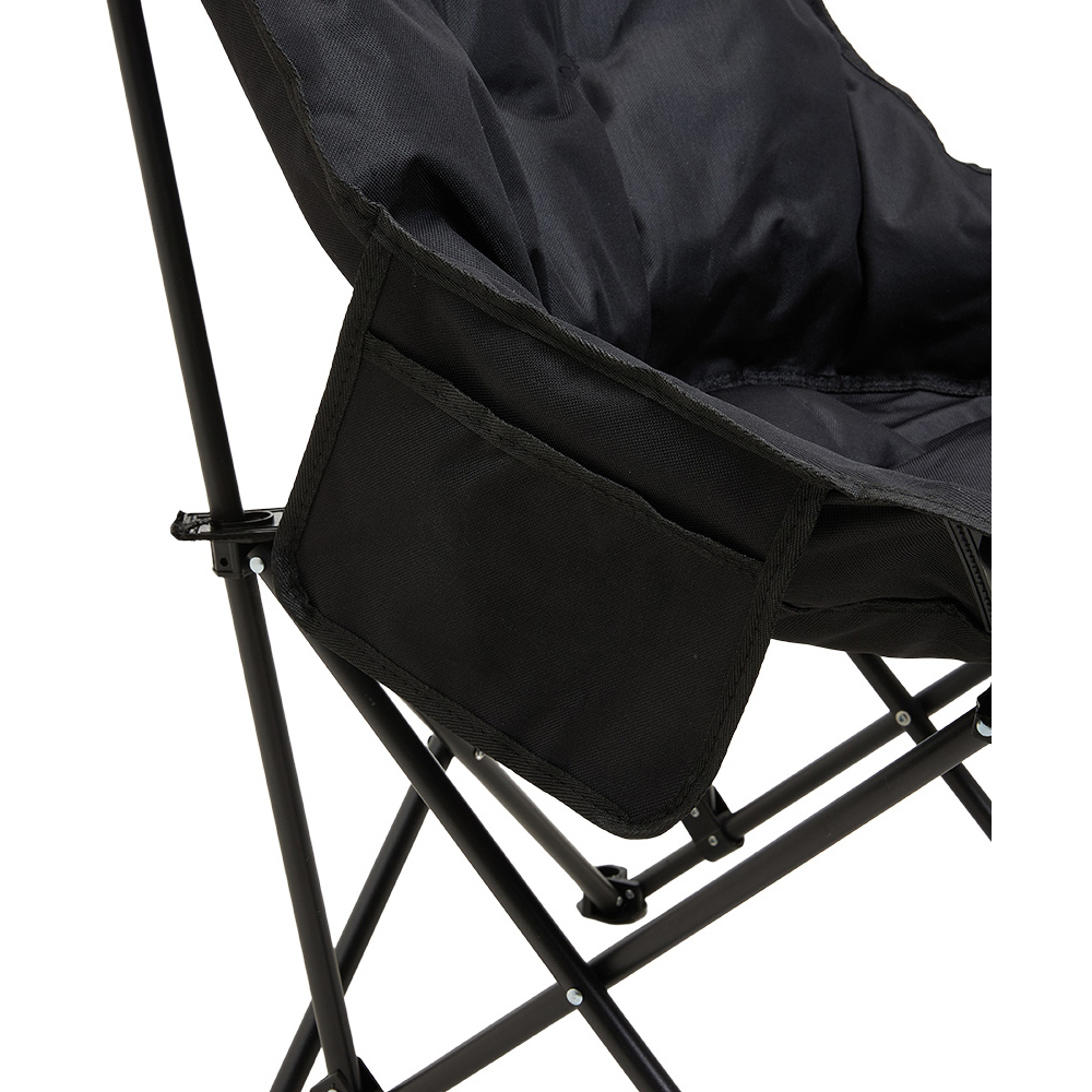 Living and Home Black Oxford Cloth Folding Camping Chair Image 4