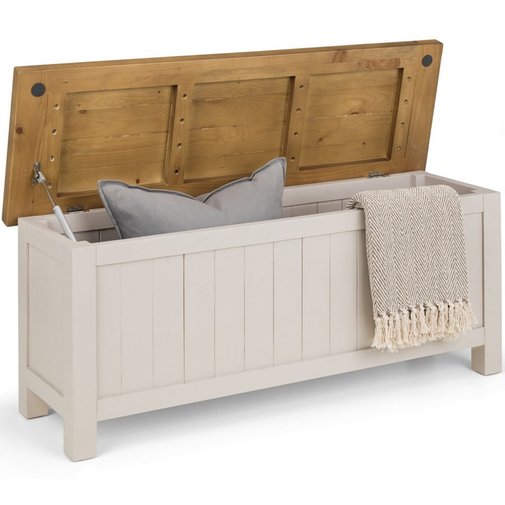 Julian Bowen Aspen Grey Wash Storage Bench Image 6