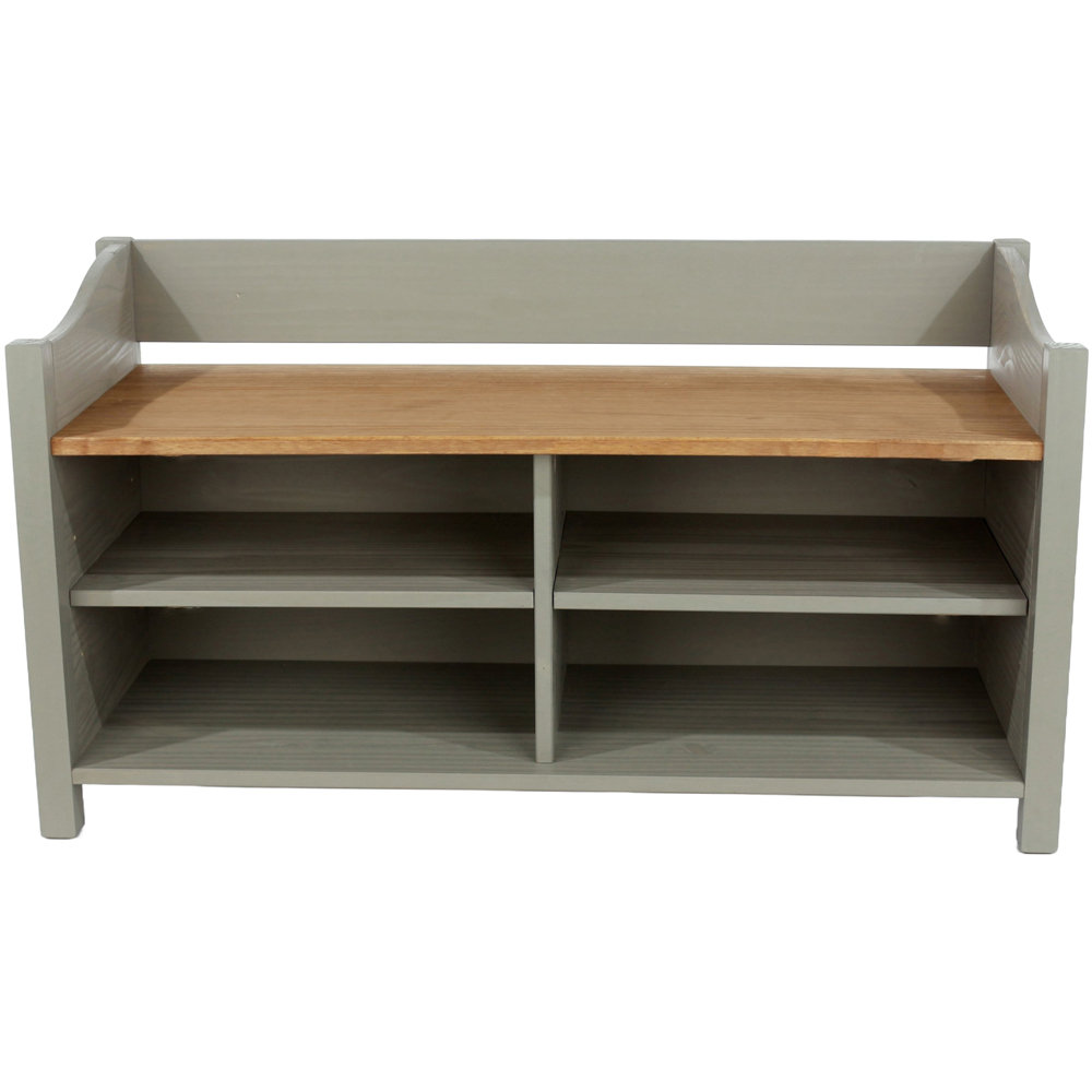 Core Products Corona 4 Shelf Grey Large Shoe Bench Image 3