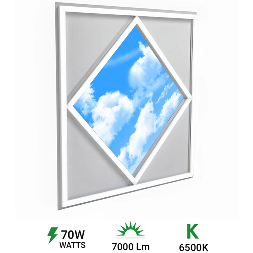 ENER-J 70W 6500K Cool White Diamond Sky and Cloud Ceiling LED Panel Light 2 Pack Image 6