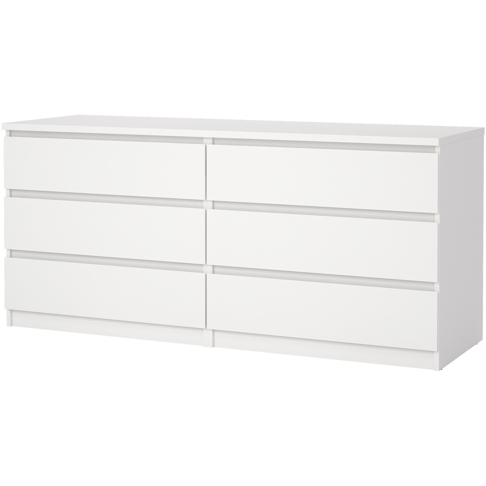 Furniture To Go Naia 6 Drawer White Chest of Drawers Image 4