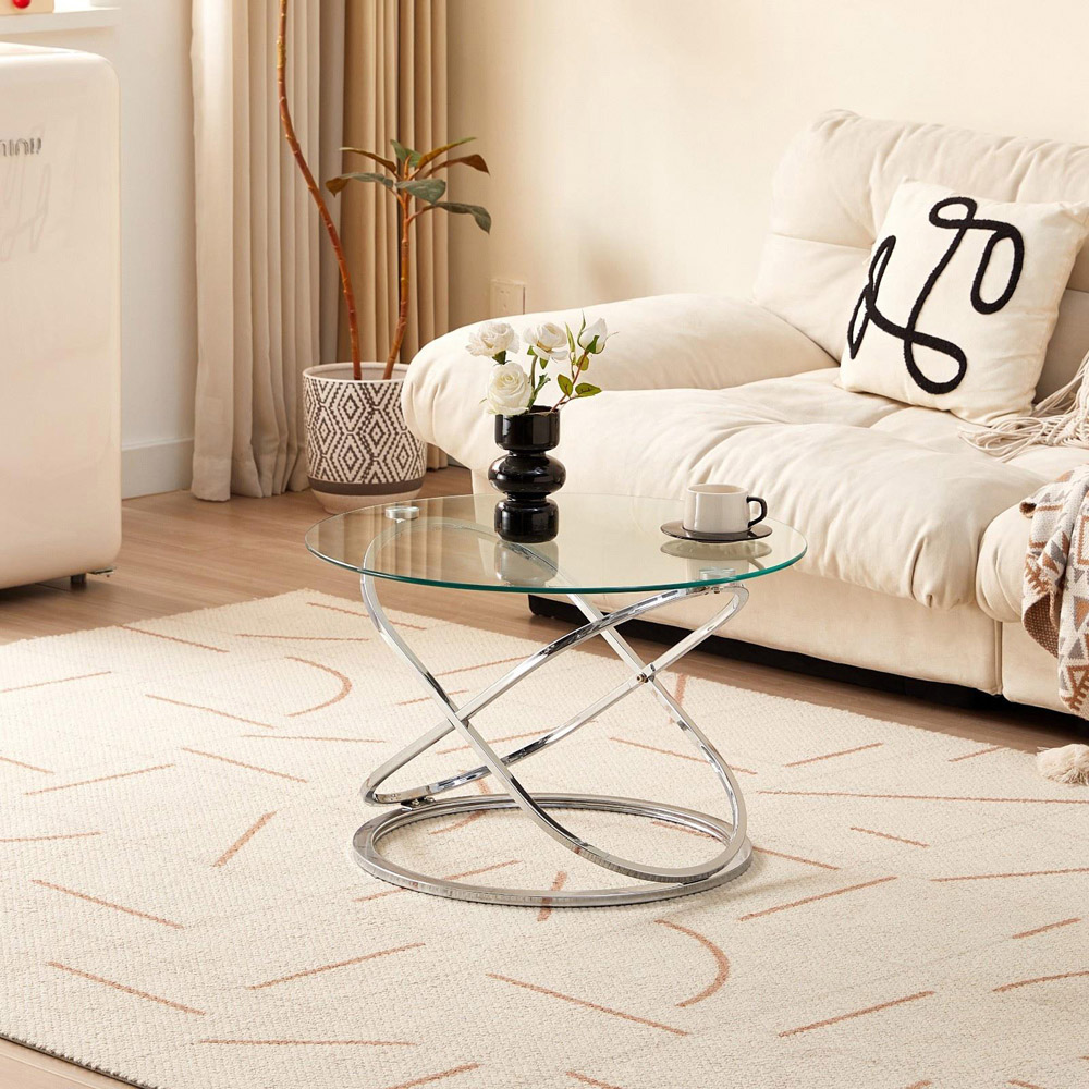 Kosy Koala Chrome Round Coffee Table Image 3