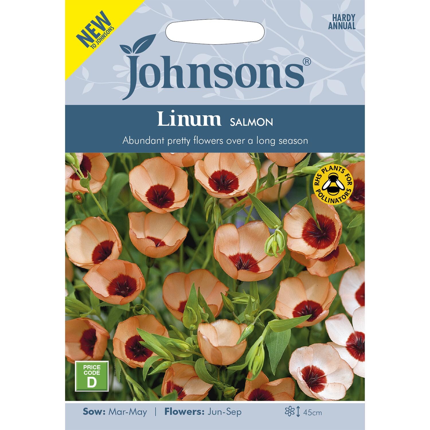 Johnsons Linum Salmon Seeds Image 1