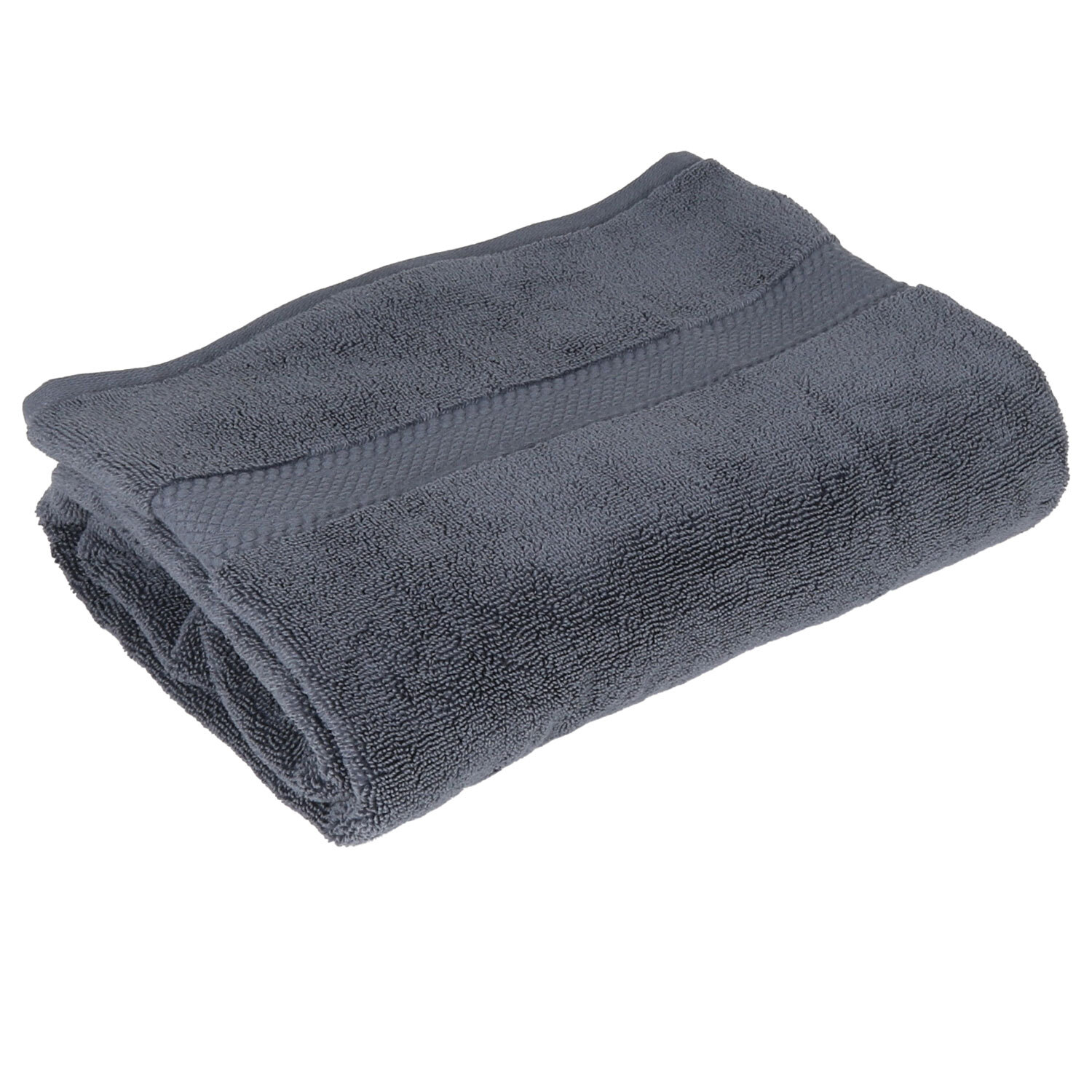 Deluxe Cotton Midnight Grey Bath Towel Image