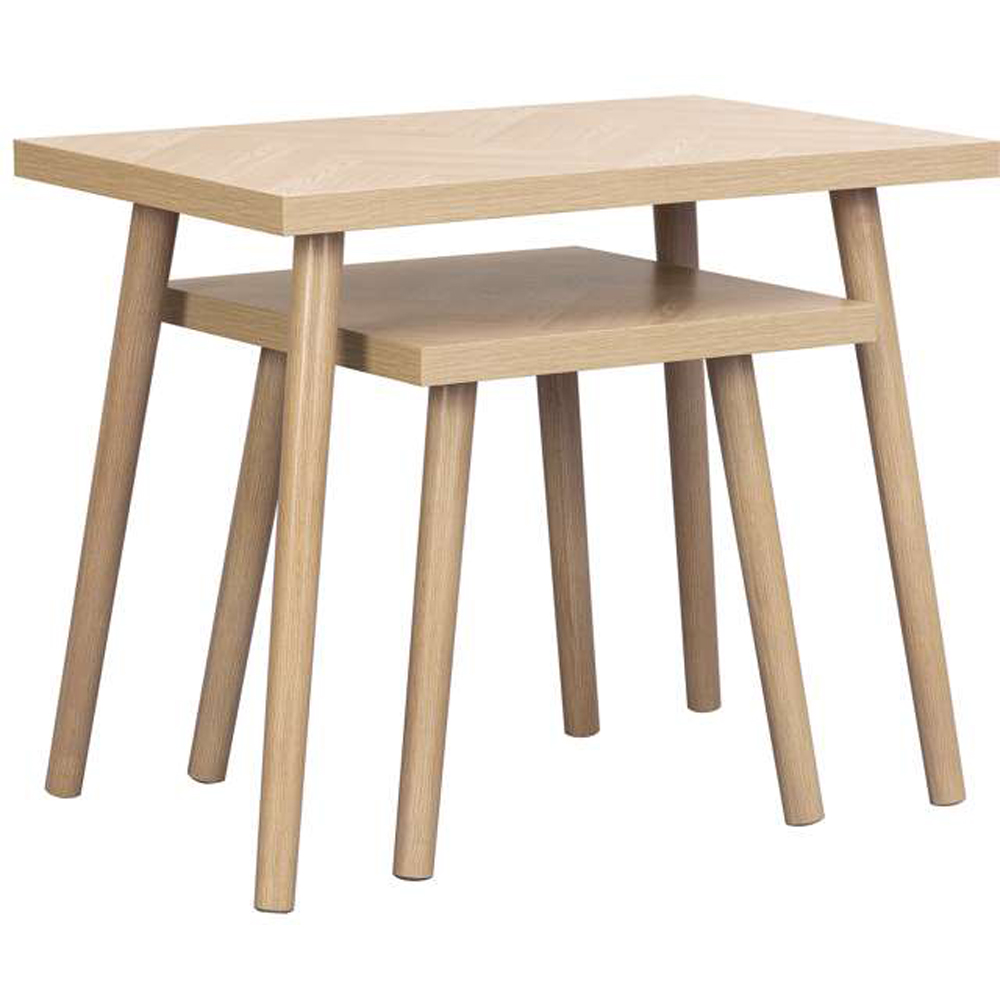 Birlea Herringford Oak Nesting Tables Set of 2 Image 2