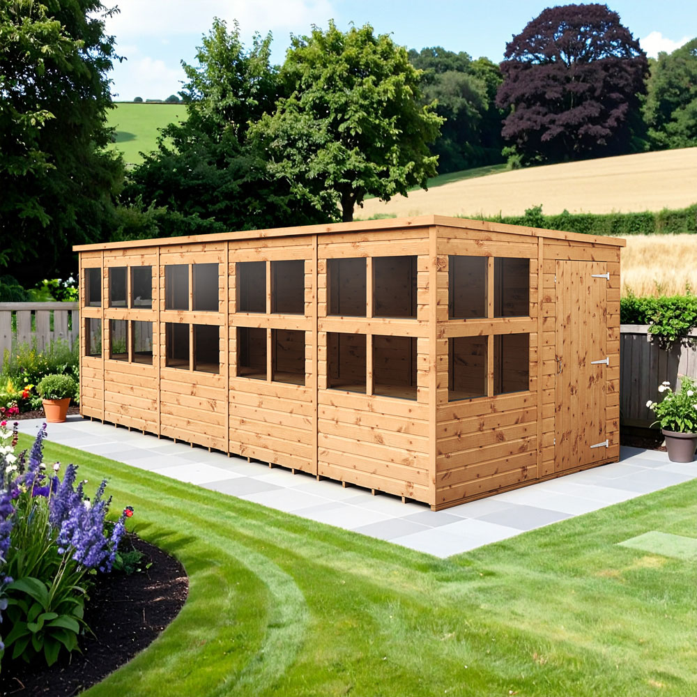 Empire Sheds 18 x 8ft Tongue and Groove Potting Pent Garden Shed Image 2