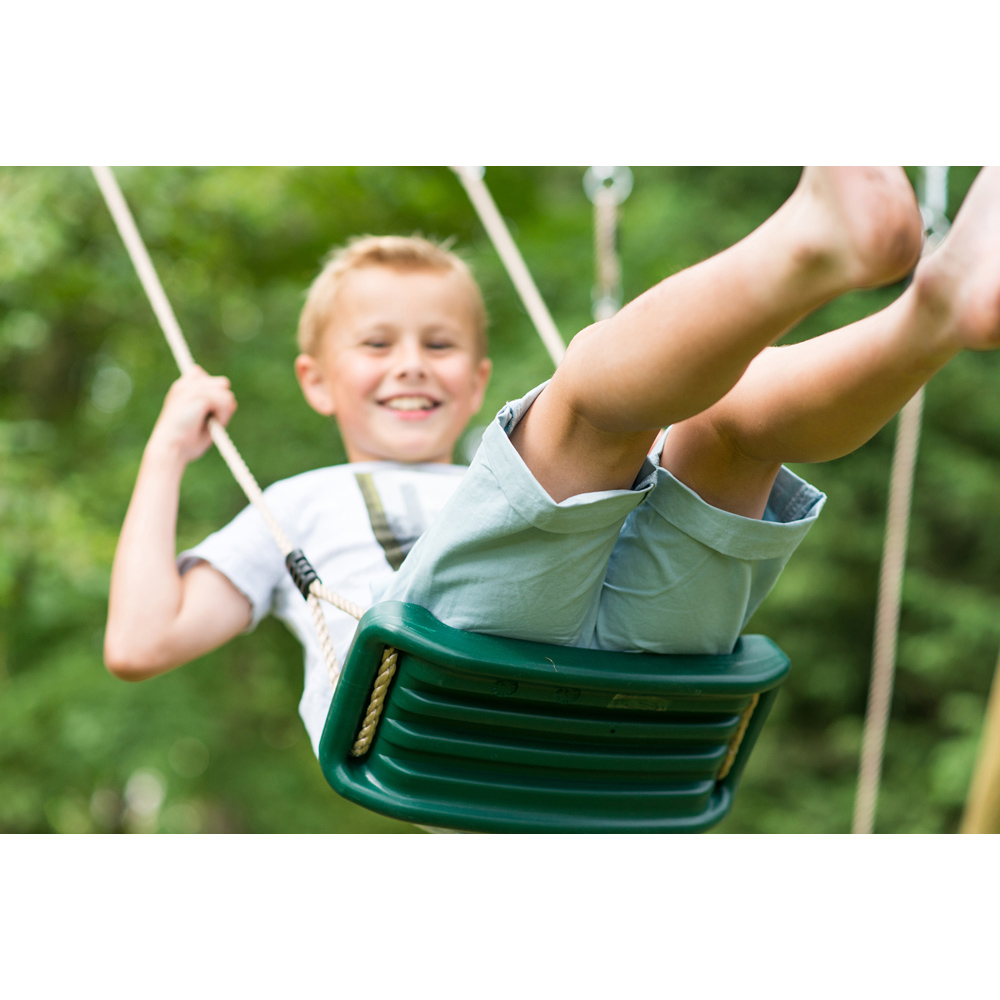 Plum Play Bush Baby Kids Green Wooden Single Swing Set Image 2
