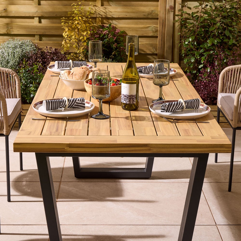 Rowlinson Oslo 4 Seater Natural Dining Set Image 5