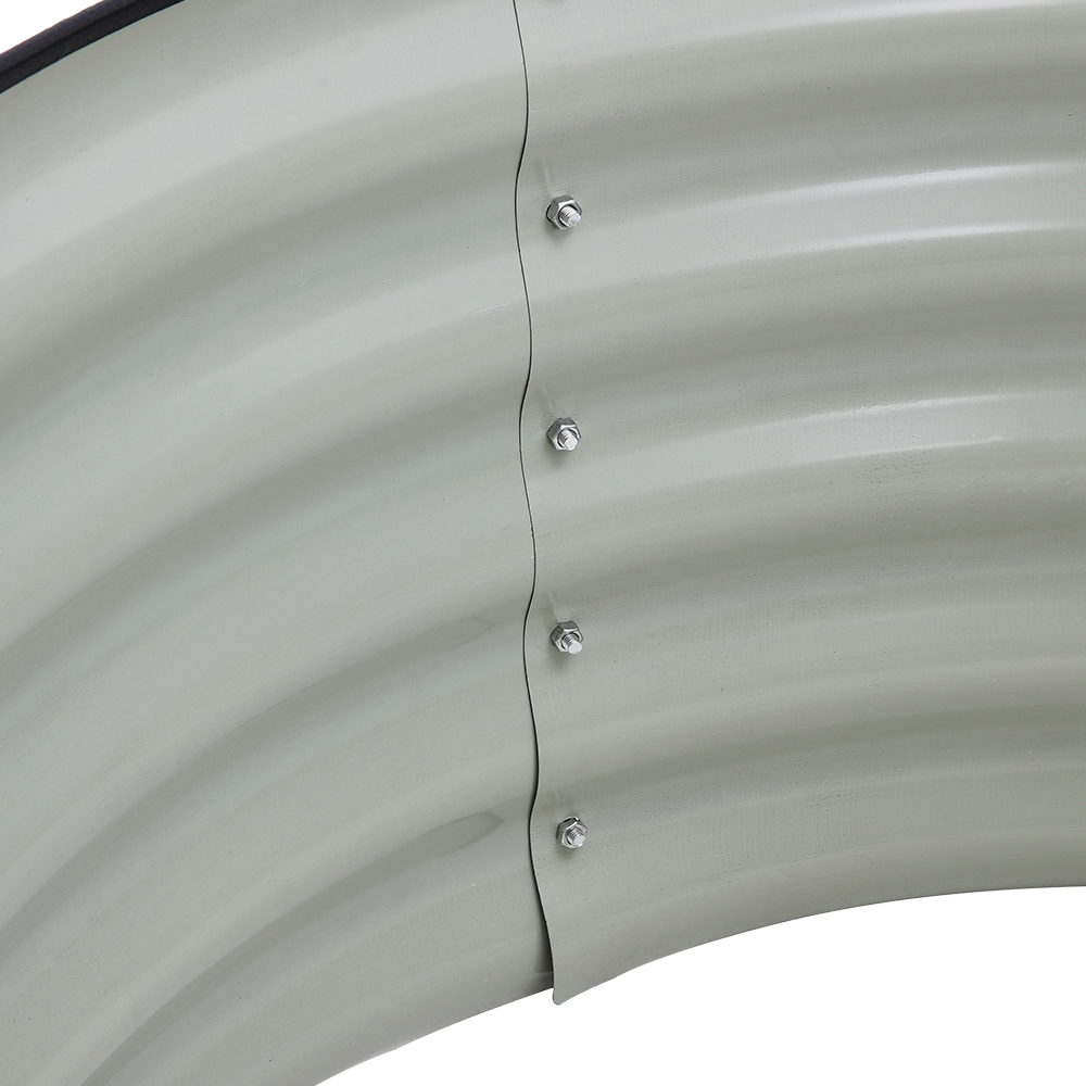 Living and Home Anthracite Dia Round Galvanised Steel Raised Garden Bed 80cm Image 5