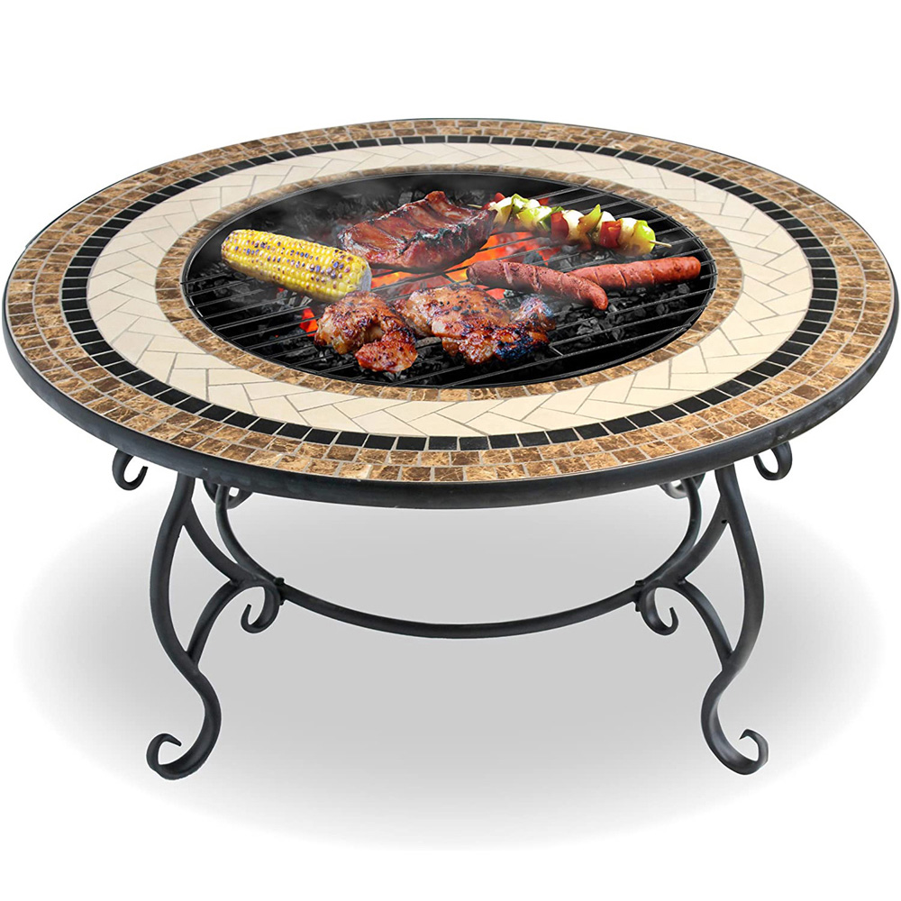Centurion Supports Topanga Brown and Cream Fire Pit Image 3