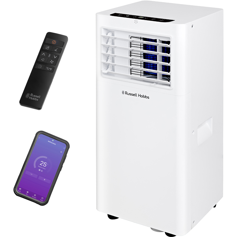 Russell Hobbs 3-in-1 White Portable Smart Air Conditioner Dehumidifier and Air Cooler with Remote Image 3