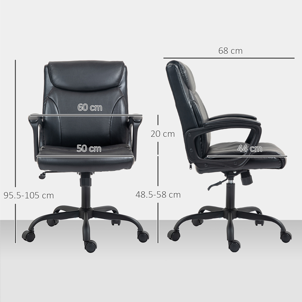 Portland Black Faux Leather Tilting Home Office Chair Image 9