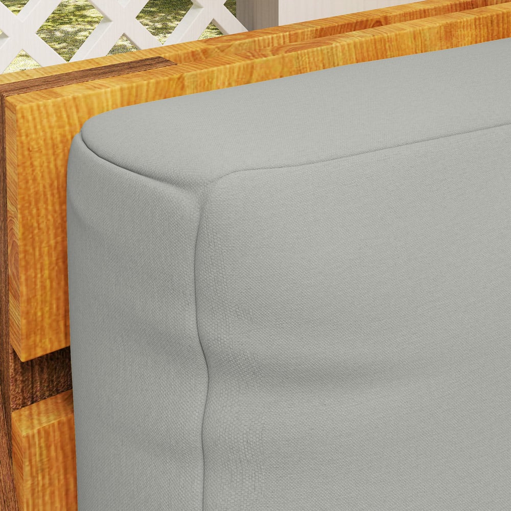 Outsunny 2 Seater Light Grey Garden Pallet Cushions 125 x 120cm 2 Pack Image 3