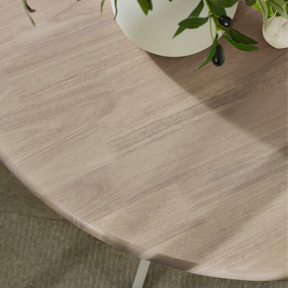 Furniturebox Bodmin Marros 4 Seater Round Wooden Dining Set Grey Image 3