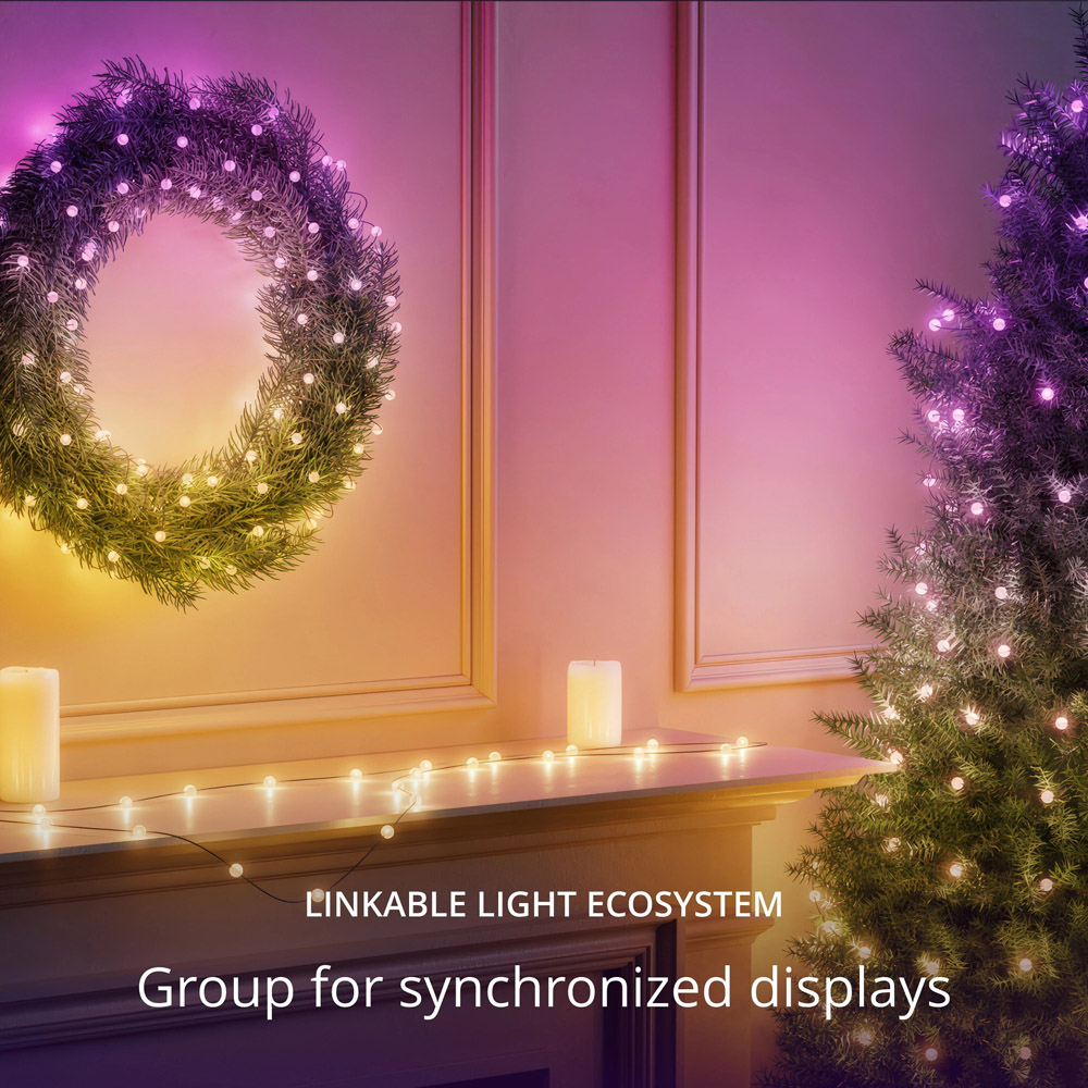 Twinkly 100 RGB Pearl Shaped LED Smart Transparent Cable USB String Light 6m Image 7