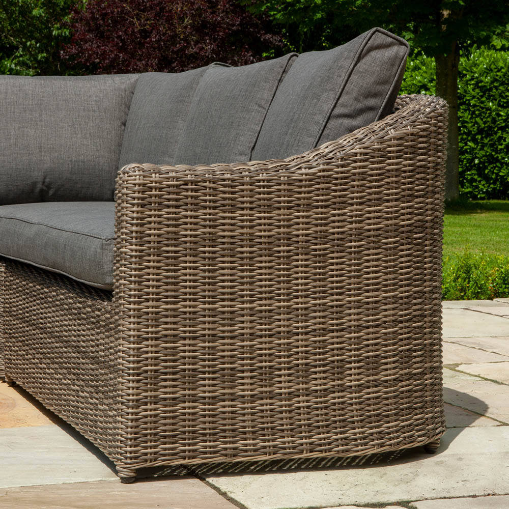 Rowlinson Bunbury 5 Seater Natural Rattan Weave Corner Sofa Set Image 5