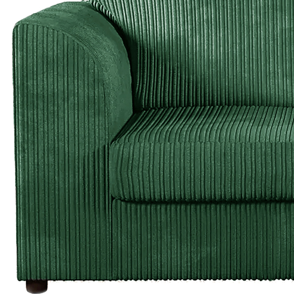 Luxor Single Seater Green Jumbo Cord Armchair Image 3