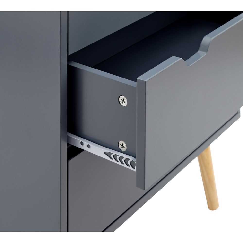 GFW Nyborg 4 Drawer Dark Grey Chest of Drawers Image 6