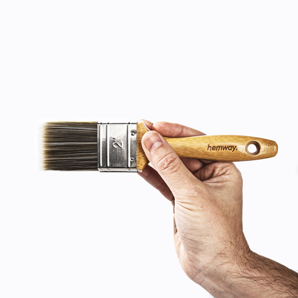 Hemway Tools Premium Bamboo Flat Paint Brush 2 inch Image 3