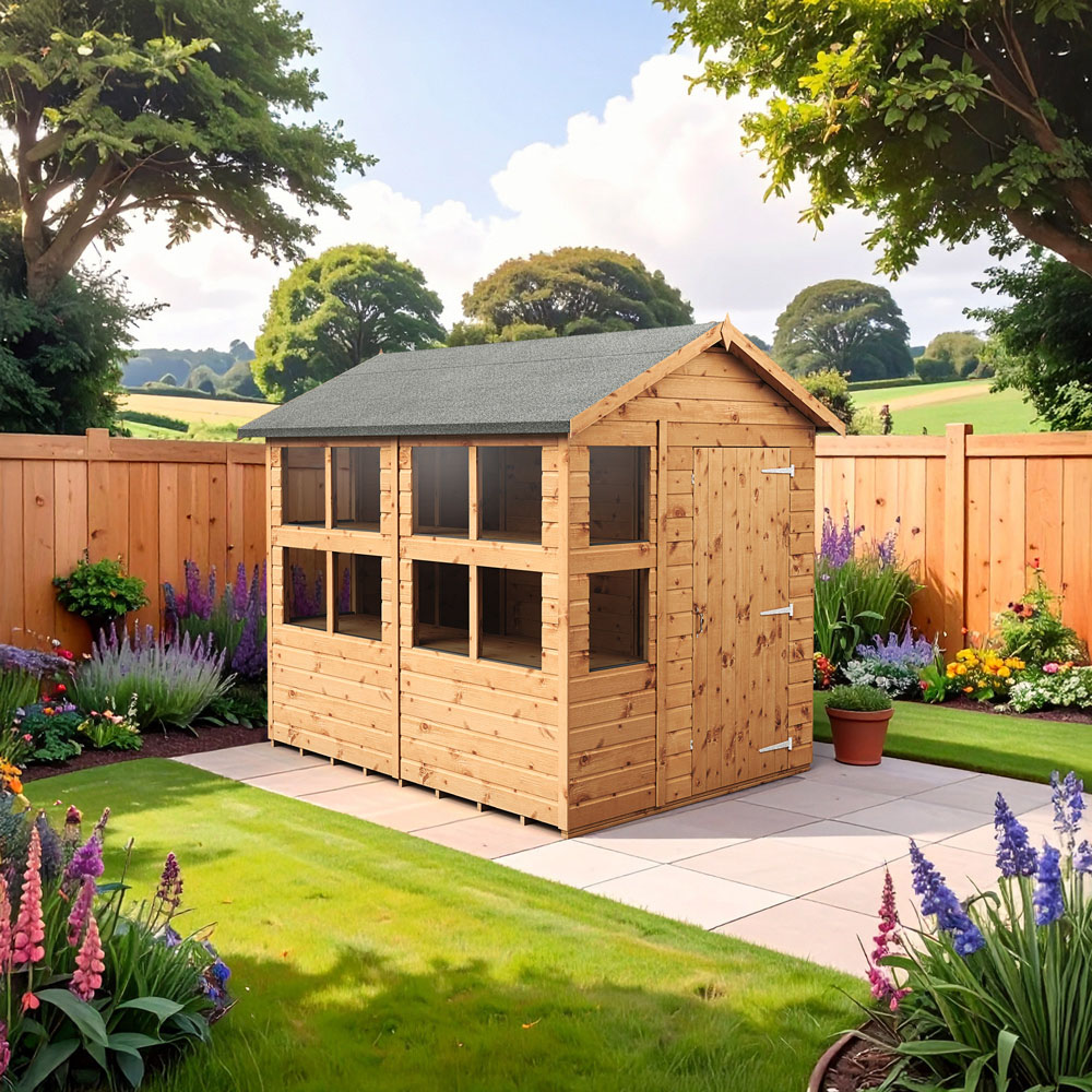 Empire Sheds 6 x 8ft Tongue and Groove Apex Potting Garden Shed Image 2