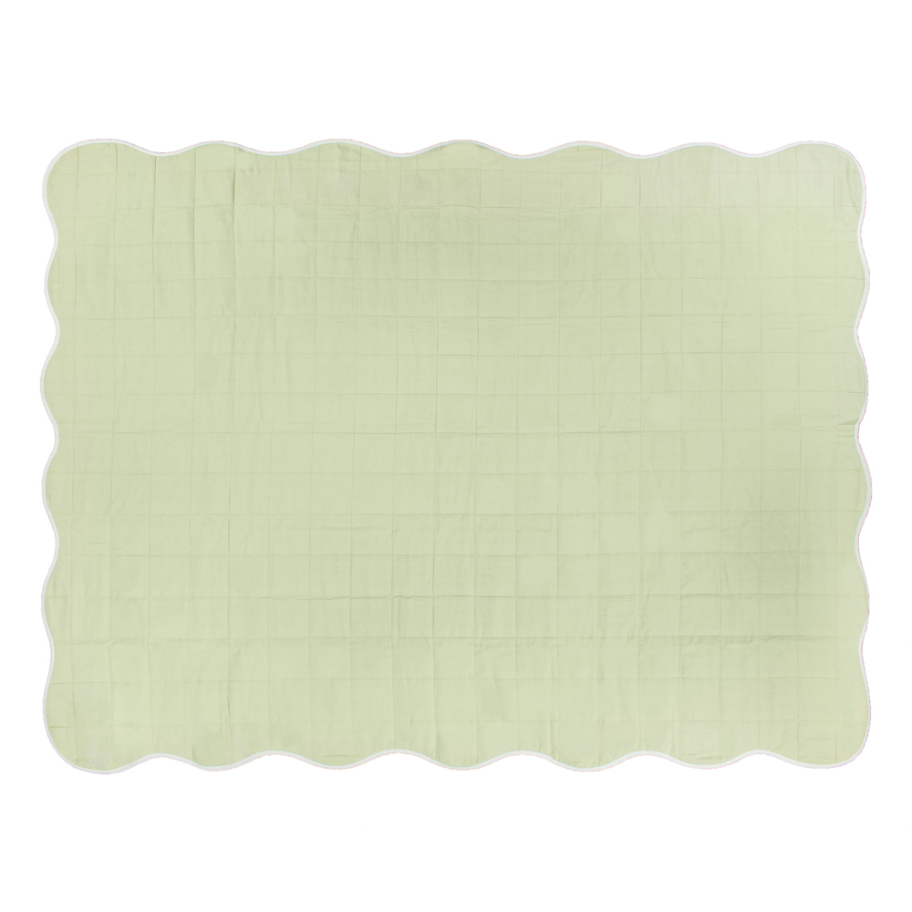 Furn Sage Scallop Quilted Bedspread 265 x 265cm Image 3