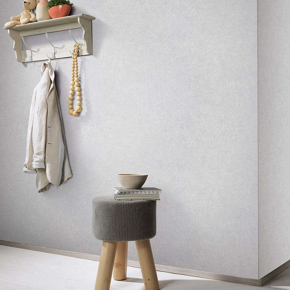 Erismann Dash Plain Soft Grey Vinyl Wallpaper Image 2