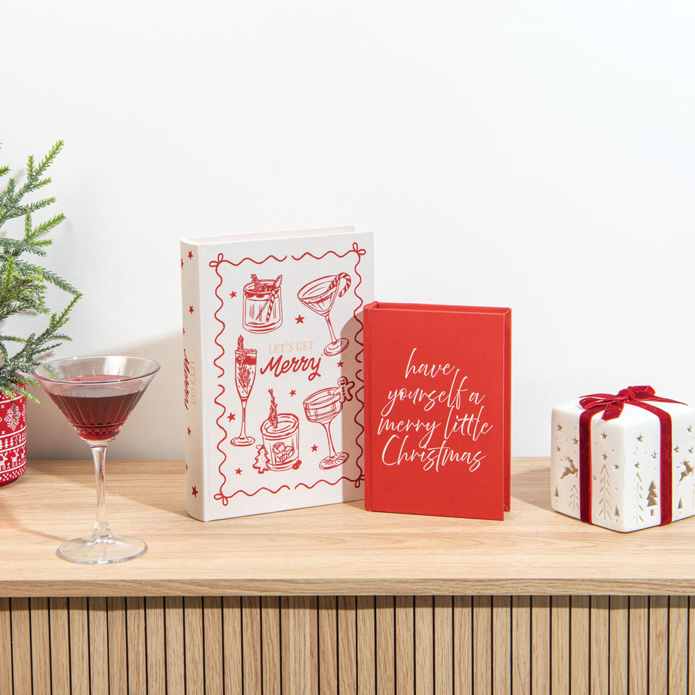 Set of 2 Festive Cocktails Book Boxes Image 3