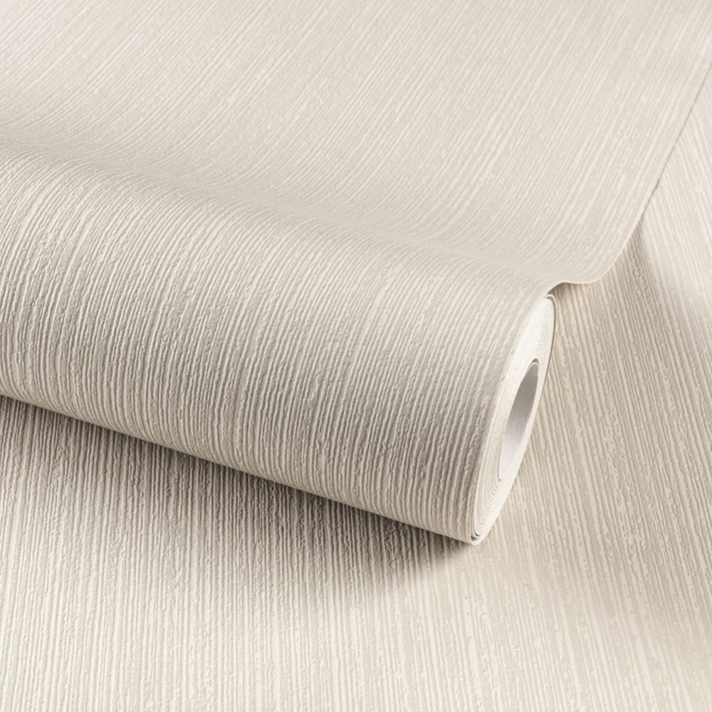 Grandeco Calcutta Plain Blown Vinyl Textured Beige Wallpaper Image 2