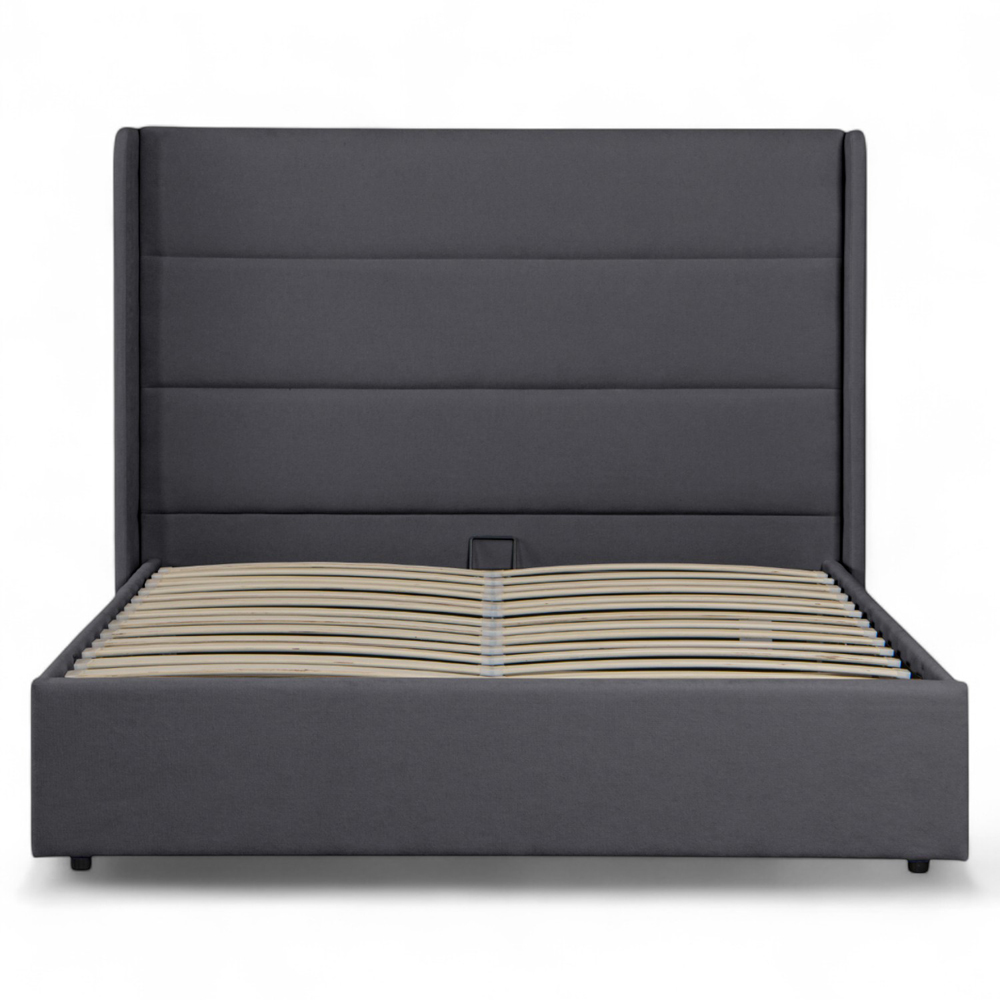 Wilmslow King Size Charcoal Grey Ottoman Bed Image 3