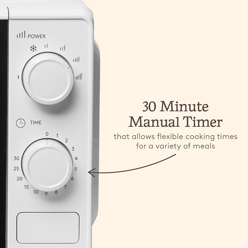 Haden 214188 White 20L Manual Microwave 800W Image 6