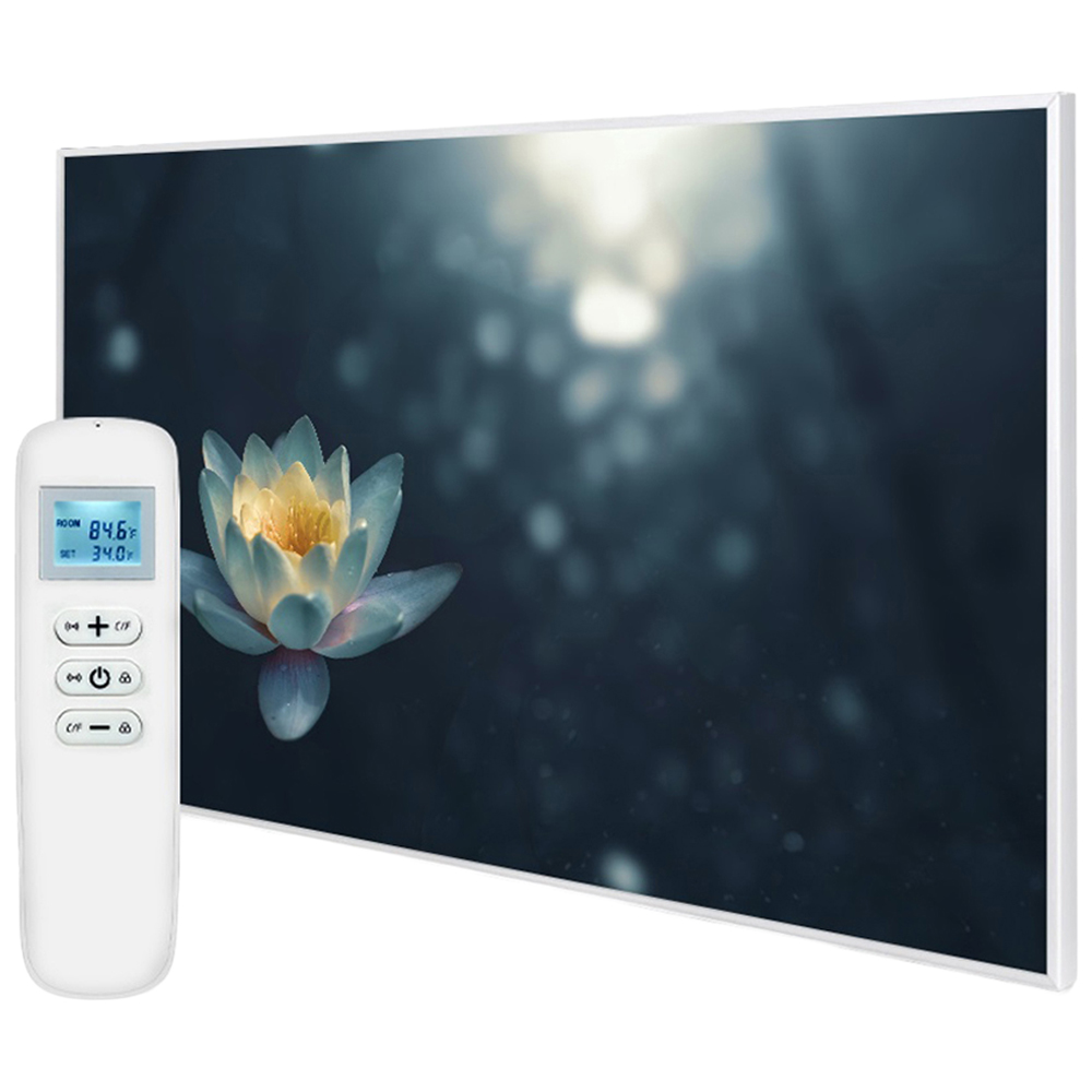 Mirrorstone Nexus Pond Lilly Picture Wi-Fi Infrared Heating Panel 900W 795 x 1195mm  Image 1