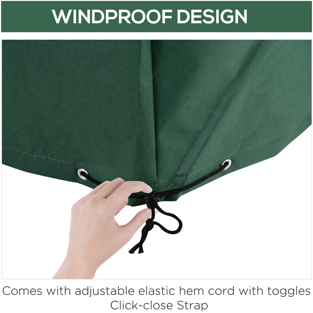 Outsunny Green 600D Oxford Anti-UV Garden Furniture Cover 135 x 135 x 75cm Image 5