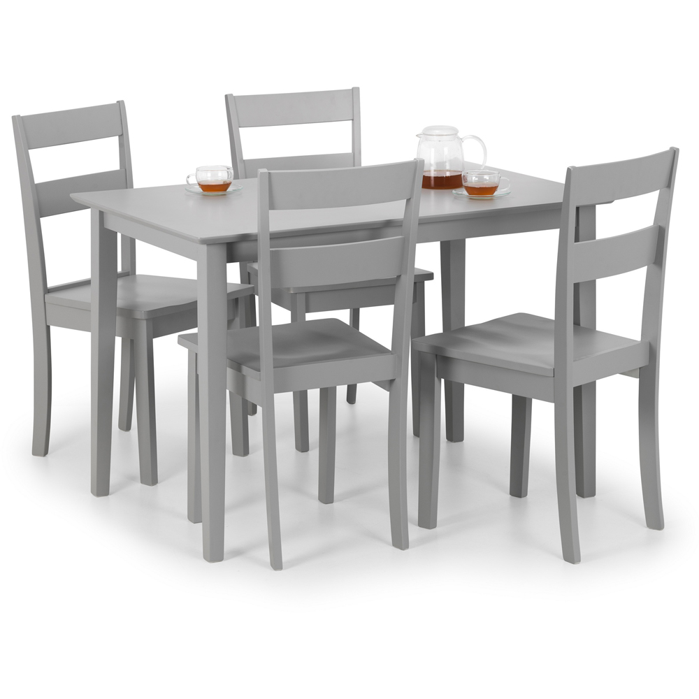 Julian Bowen Kobe 4 Seater Dining Set Grey Image 3