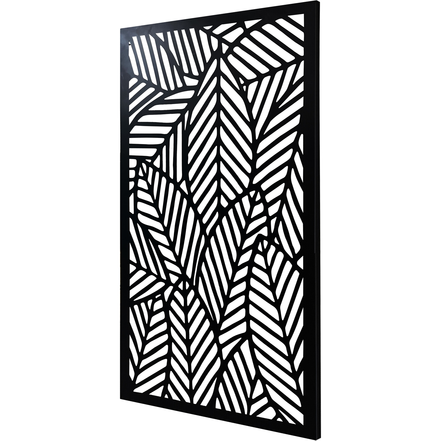 Indoor/Outdoor Graphic Metal Wall Screen - Black Image 2