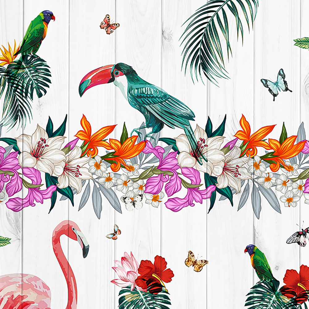 Origin Murals Birds Of Paradise Multicolour Wall Mural Image 2