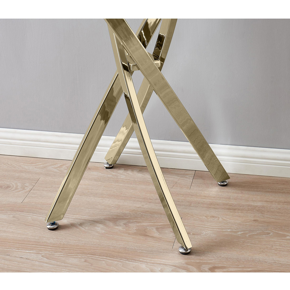 Furniturebox Tavalo Gold Glass and Metal Console Table Image 3