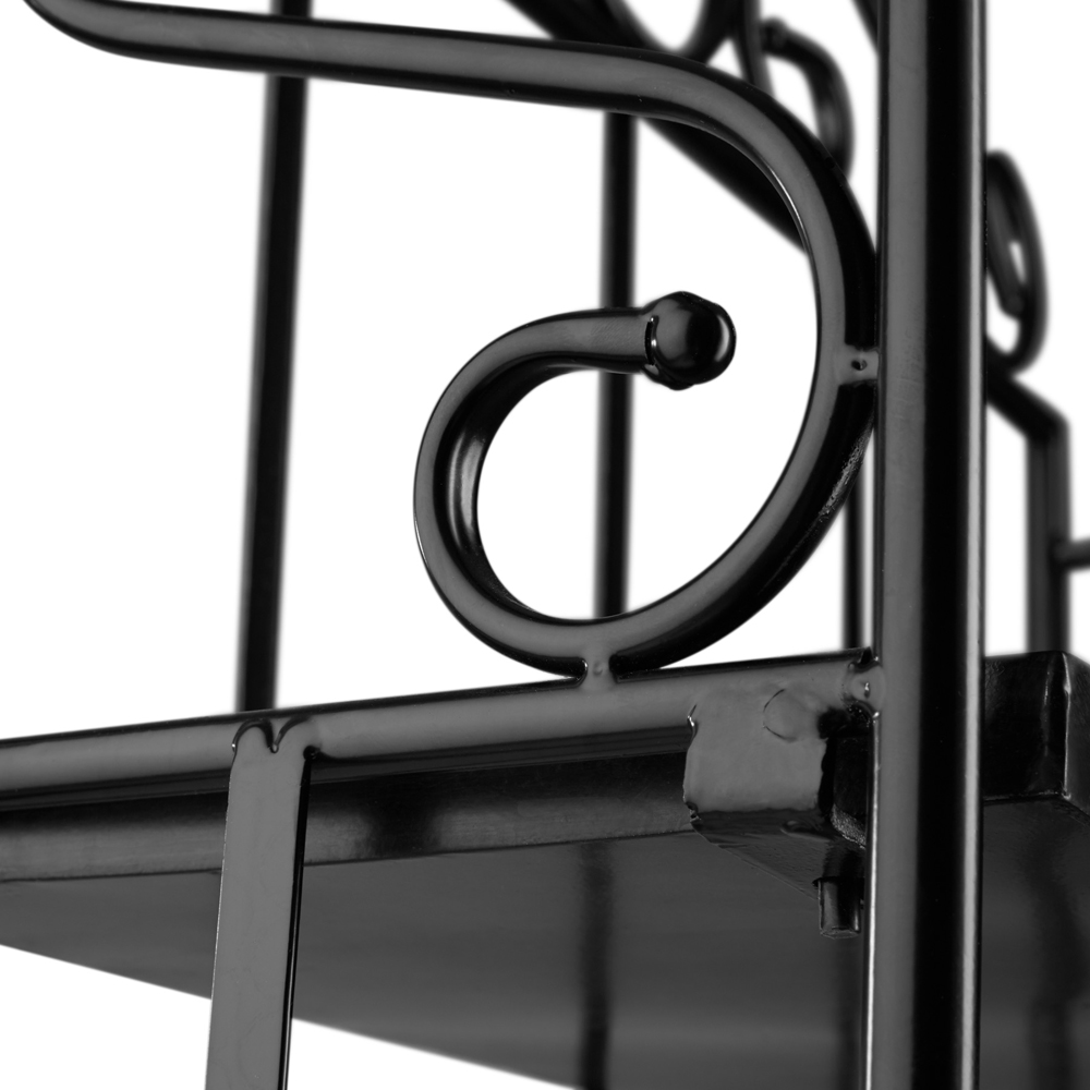 tectake Mosaic Black and White 3 Level Plant Stand Image 6