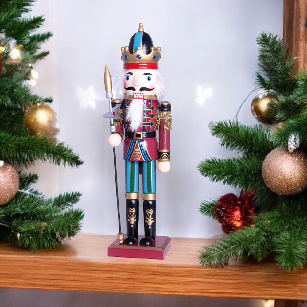 St Helens Red Classic Wooden Nutcracker Soldier 30cm Image 2