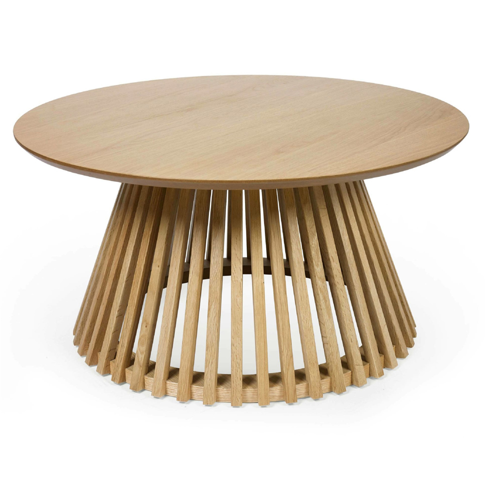 Julian Bowen Ollie Natural Oak Round Coffee Table Image 2