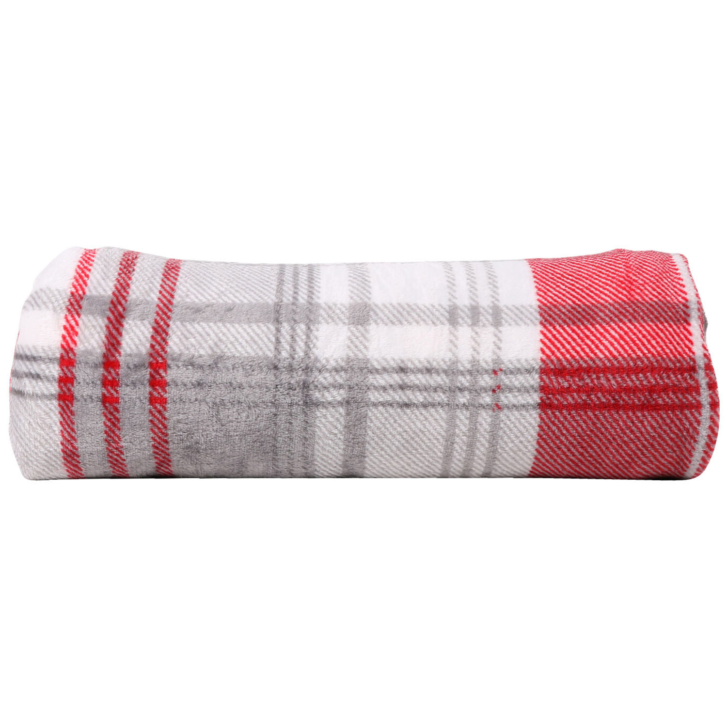 Divante Red Hamilton Check Throw 230 x 180cm Image 1