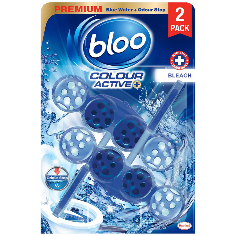 Bloo Colour Active+ Bleach Toilet Rim Block 50g 6 Pack Image 2