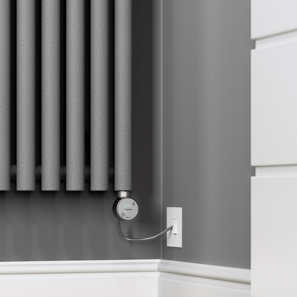Terma Rolo Room Salt n Pepper Electric Radiator Bluetooth 1000W 1800 x 480mm Image 6